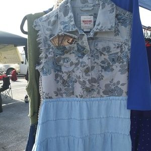 Size small-medium upcycled boho vest cowgirl dress